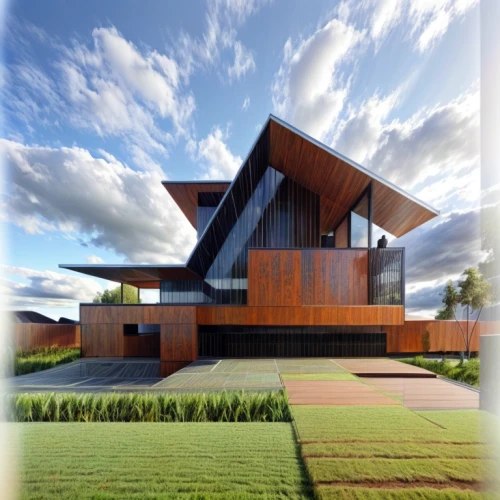 corten steel,3d rendering,modern architecture,dunes house,archidaily,render,modern house,timber house,cube house,build by mirza golam pir,frisian house,landscape designers sydney,eco hotel,house shape,landscape design sydney,eco-construction,residential house,futuristic architecture,cube stilt houses,contemporary