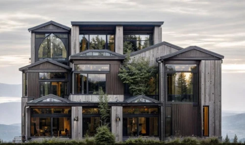 house in the mountains,mirror house,timber house,house in mountains,dunes house,cubic house,frame house,wooden house,modern house,modern architecture,cube house,luxury real estate,beautiful home,the cabin in the mountains,luxury property,large home,luxury home,eco-construction,two story house,symmetrical,Architecture,General,Modern,Elemental Architecture