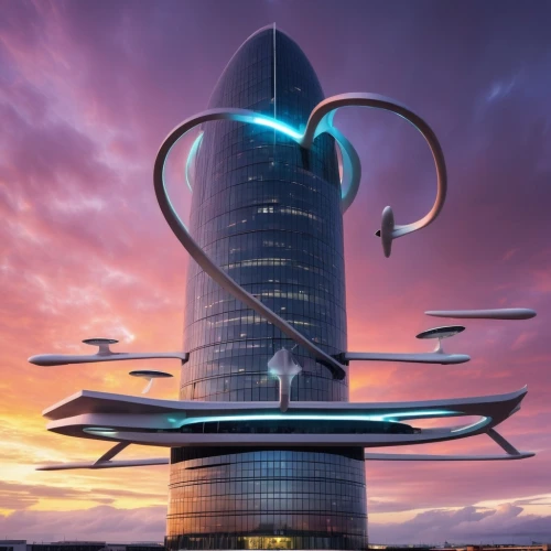 futuristic architecture,futuristic art museum,electric tower,sky space concept,futuristic landscape,largest hotel in dubai,futuristic,skycraper,renaissance tower,the skyscraper,abu-dhabi,alien ship,skyscraper,tallest hotel dubai,abu dhabi,dhabi,steel tower,doha,metropolis,baku eye,Photography,General,Realistic