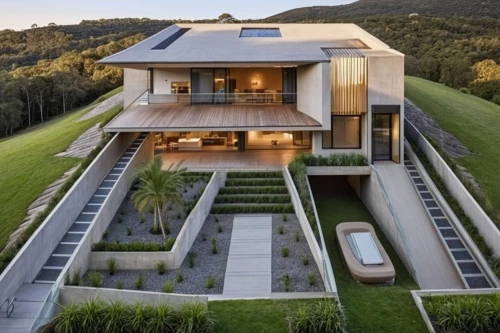 modern house,modern architecture,dunes house,landscape design sydney,cube house,beautiful home,luxury property,luxury home,landscape designers sydney,roof landscape,grass roof,crib,cubic house,modern style,large home,contemporary,private house,garden design sydney,frame house,timber house,Photography,General,Realistic
