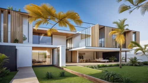 tropical house,modern house,landscape design sydney,landscape designers sydney,coconut palms,dunes house,modern architecture,garden design sydney,holiday villa,smart house,house pineapple,3d rendering,palm field,smart home,tropical greens,palm branches,coconut palm tree,royal palms,coconut tree,residential house,Photography,General,Realistic