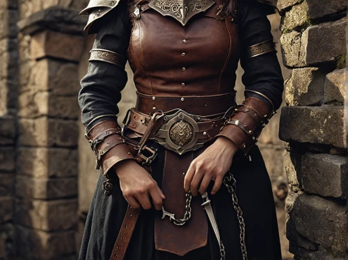 celtic queen,female warrior,medieval,breastplate,swordswoman,joan of arc,steampunk,cuirass,huntress,leather texture,knight armor,warrior woman,game of thrones,dark elf,armour,catarina,swath,middle ages,leather hat,chain mail,Photography,Artistic Photography,Artistic Photography 14