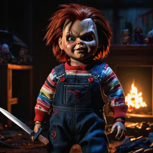 child's play,killer doll,raggedy ann,collectible doll,it,pumuckl,monchhichi,horror clown,halloween and horror,voo doo doll,scary clown,geppetto,wind-up toy,saw,johnny jump up,redhead doll,doll figures,collectible action figures,halloween2019,halloween 2019,Illustration,Realistic Fantasy,Realistic Fantasy 28