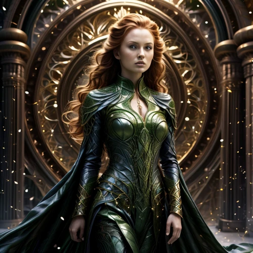 the enchantress,merida,loki,celtic queen,sorceress,goddess of justice,celtic woman,fantasy woman,green aurora,elven,heroic fantasy,elf,queen of the night,wanda,caerula,minerva,aurora,dryad,scarlet witch,emerald