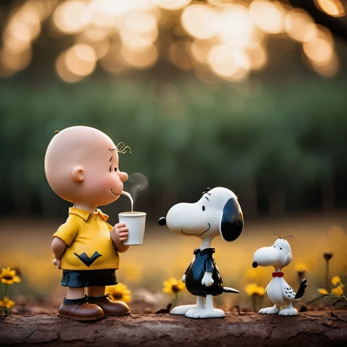toy photos,peanuts,tiny world,lensball,talking,miniature figures,snoopy,little people,daisy family,conversation,photographing children,romantic scene,cartoon flowers,arguing,romantic meeting,proposal,curiosity,bokeh effect,a meeting,pinocchio,Photography,General,Cinematic