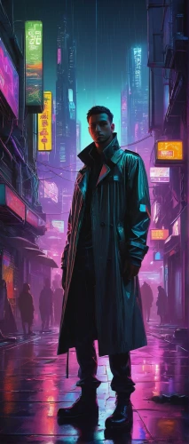 cyberpunk,chinatown,kingpin,novelist,would a background,world digital painting,shinjuku,80s,dystopian,shanghai,hk,tokyo,futuristic,mute,urban,pedestrian,vapor,man with umbrella,monk,cyber,Conceptual Art,Sci-Fi,Sci-Fi 16