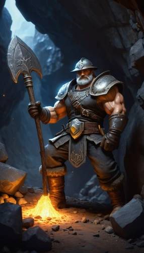 dane axe,barbarian,dwarf cookin,dwarf sundheim,paladin,blacksmith,crusader,norse,cent,dwarf,raider,fantasy warrior,stone background,viking,valhalla,northrend,warrior and orc,dwarves,mercenary,axe,Conceptual Art,Oil color,Oil Color 11