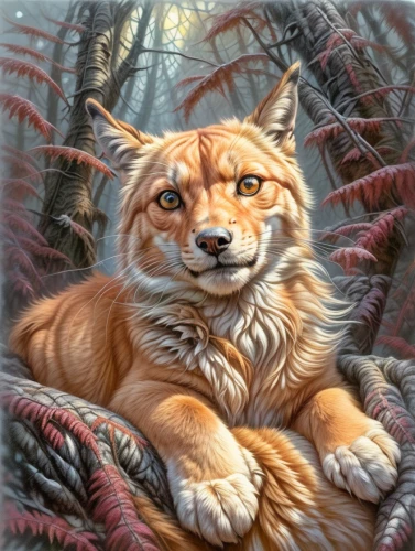 vulpes vulpes,lynx,felidae,forest animal,fox,forest king lion,dhole,redfox,tundra,furta,a fox,canidae,forest background,the fur red,cub,endangered,cute fox,adorable fox,lynx baby,feral