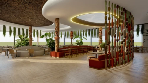 3d rendering,eco hotel,breakfast room,lobby,render,hotel lobby,meeting room,interior decoration,oria hotel,golf hotel,patterned wood decoration,interior modern design,seating area,school design,hotel w barcelona,modern decor,hotel riviera,dining room,contemporary decor,conference room