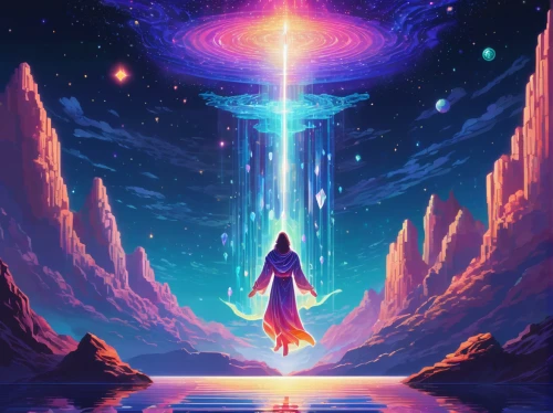astral traveler,universe,the universe,andromeda,dimensional,astral,celestial,aura,ascension,inner space,beyond,space art,dimension,inner light,fantasia,enlightenment,scene cosmic,cosmos,pixel art,cosmic,Unique,Pixel,Pixel 01