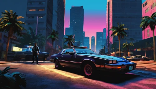 miami,los angeles,80s,classic car and palm trees,retro background,jaguar xjs,street canyon,retro styled,dusk background,dusk,boulevard,retro car,pontiac,cityscape,aesthetic,gangstar,e31,night highway,south beach,delorean dmc-12,Photography,Black and white photography,Black and White Photography 07