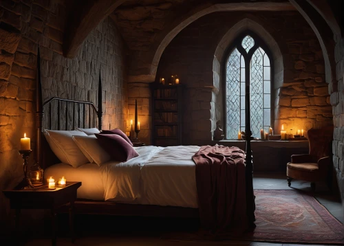 ornate room,bedding,four-poster,sleeping room,dracula's birthplace,bedroom,four poster,great room,fairy tale icons,wade rooms,medieval architecture,a fairy tale,medieval,candlelights,bed,bed linen,hobbiton,fairy tale castle,fairy tale,warm and cozy,Photography,Fashion Photography,Fashion Photography 10