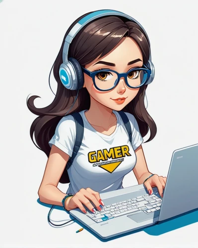 girl at the computer,girl studying,geek pride day,cute cartoon image,girl drawing,kids illustration,vector illustration,geek,gamer,flat blogger icon,the community manager,code geek,vector girl,nerd,pubg mascot,community manager,blogger icon,illustrator,chibi girl,game illustration,Unique,3D,Isometric