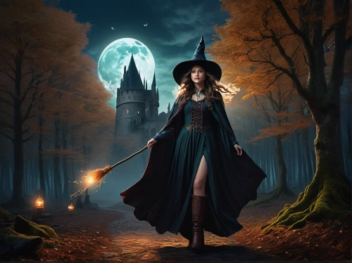 fantasy picture,witch broom,halloween witch,celebration of witches,witch,fairy tale character,fantasy art,broomstick,sorceress,fantasy portrait,the witch,halloween illustration,witches,gothic woman,scythe,sci fiction illustration,witch house,the enchantress,fairytale characters,mystical portrait of a girl,Art,Classical Oil Painting,Classical Oil Painting 35