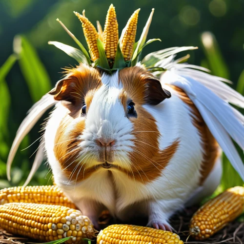 guinea pig,guineapig,guinea pigs,ears of corn,cavy,sweet corn,sweetcorn,corn salad,corn kernels,pot-bellied pig,animals play dress-up,cornucopia,gold agouti,pet vitamins & supplements,poppy on the cob,small animal food,playcorn,whimsical animals,corn,kernels,Photography,General,Realistic