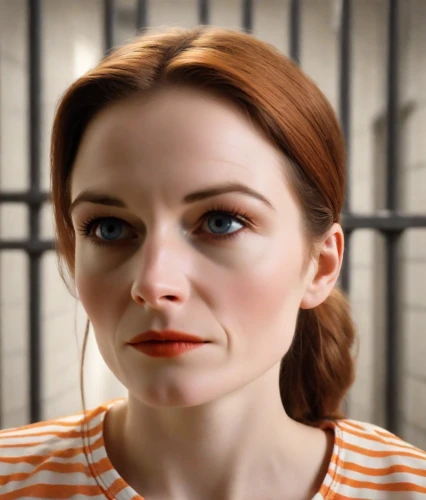 daisy jazz isobel ridley,prisoner,prison,scared woman,orange,sad woman,eleven,video scene,the girl's face,british actress,daisy 2,live escape game,daisy 1,woman face,detention,arbitrary confinement,daisy,a wax dummy,evil woman,depressed woman,Photography,Commercial