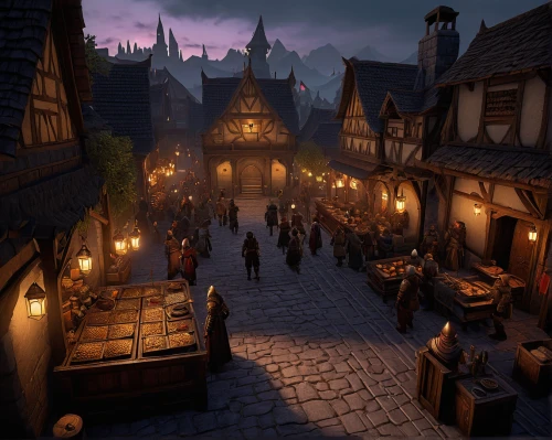 medieval market,medieval street,medieval town,marketplace,tavern,castle iron market,the cobbled streets,escher village,knight village,old town,the old town,stalls,medieval,market place,jockgrim old town,hamelin,old city,christmas market,town square,winter village,Conceptual Art,Fantasy,Fantasy 04