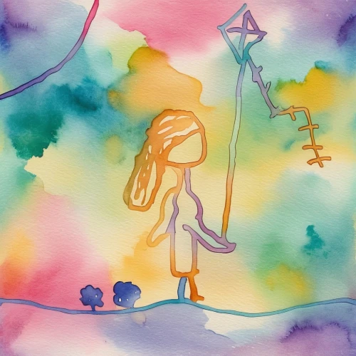 little girl with balloons,watercolor background,watercolor paint,wind bell,hanging stars,dreams catcher,watercolor painting,tightrope walker,watercolors,watercolor,watercolour,watercolor paper,girl with tree,star scatter,watercolor women accessory,little girl in wind,girl in a long,watercolor frame,whimsical,tightrope,Illustration,Paper based,Paper Based 25