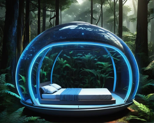 canopy bed,futuristic landscape,waterbed,inflatable mattress,sleeping room,cocoon,eco hotel,ufo interior,tree house hotel,sky space concept,teardrop camper,air mattress,bean bag chair,water sofa,smart home,will free enclosure,glamping,air purifier,sleeping pad,sleeper chair,Illustration,Abstract Fantasy,Abstract Fantasy 18