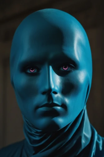 a wax dummy,blue demon,et,3d man,cgi,blu,dr. manhattan,balaclava,extraterrestrial,mean bluish,ventilation mask,avatar,prejmer,medical mask,cosmetic,eyup,blue mold,uv,uranus,man