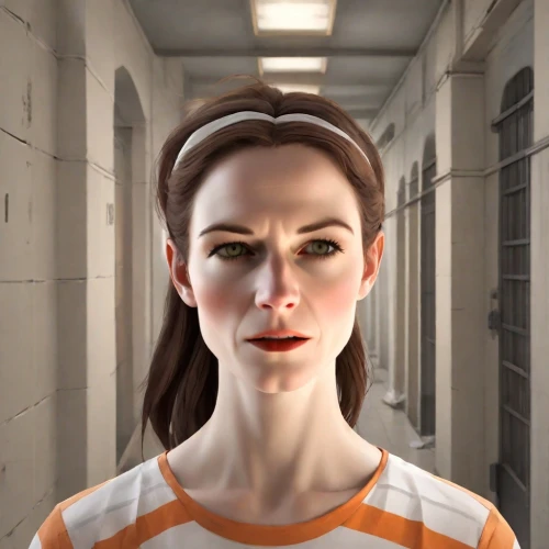 prisoner,head woman,the girl's face,prison,lara,3d rendered,half life,lori,3d model,woman face,character animation,cgi,render,female nurse,3d rendering,sprint woman,woman's face,3d render,b3d,oculus,Digital Art,Low-Poly