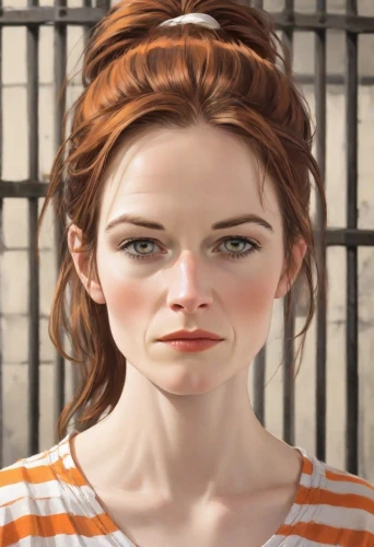 portrait of a girl,girl portrait,clementine,woman face,portrait background,woman's face,young woman,lilian gish - female,the girl's face,redhead doll,realdoll,woman portrait,david bates,cinnamon girl,girl in a long,artist portrait,portrait of a woman,redheads,world digital painting,head woman,Digital Art,Comic