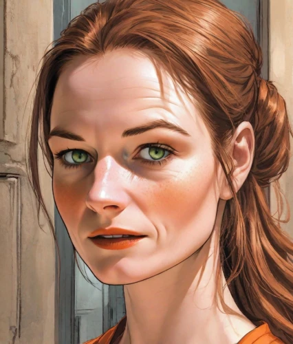 katniss,sci fiction illustration,clementine,orange,orange robes,female doctor,cinnamon girl,symetra,head woman,lilian gish - female,huntress,nora,vanessa (butterfly),woman face,detail shot,custom portrait,digital painting,piper,woman portrait,fantasy portrait,Digital Art,Comic