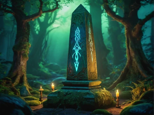 druid stone,runes,runestone,obelisk,healing stone,obelisk tomb,celtic cross,lotus stone,tombstones,standing stones,gravestones,grave light,megalith,tombstone,stone background,grave stones,totem,stele,druid grove,hall of the fallen,Illustration,Realistic Fantasy,Realistic Fantasy 02