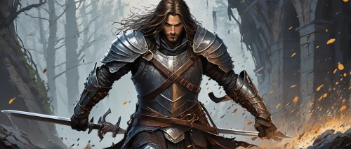 heroic fantasy,thorin,dark elf,fantasy warrior,vax figure,massively multiplayer online role-playing game,female warrior,sward,fantasy art,lone warrior,dane axe,paladin,warlord,knight armor,swordsman,aa,torch-bearer,hooded man,male elf,woodsman,Conceptual Art,Graffiti Art,Graffiti Art 08