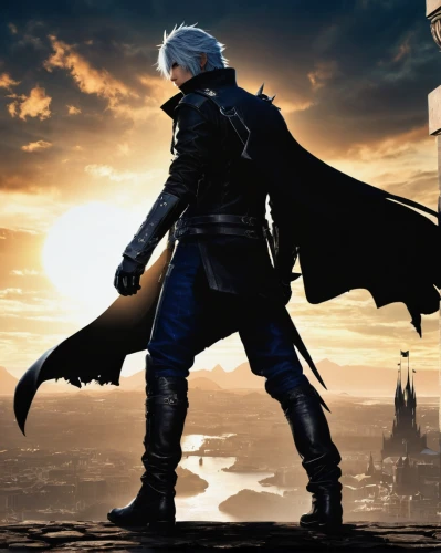 heroic fantasy,sheik,witcher,full hd wallpaper,athos,assassin,superhero background,caped,skycraper,the wanderer,monsoon banner,god of thunder,action-adventure game,mobile video game vector background,kakashi hatake,figure of justice,digital compositing,background image,the edge,man silhouette,Illustration,Black and White,Black and White 33
