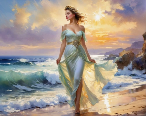 sea breeze,the sea maid,the wind from the sea,sun and sea,fantasy picture,sea-shore,sea landscape,mermaid background,fantasy art,girl in a long dress,by the sea,celtic woman,beach background,aphrodite,ocean background,world digital painting,beach scenery,romantic portrait,beach landscape,the endless sea,Photography,General,Realistic