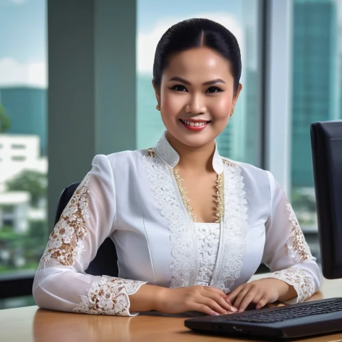 vietnamese woman,indonesian women,bussiness woman,white-collar worker,receptionist,customer service representative,office worker,network administrator,sales person,business analyst,women in technology,blur office background,bookkeeping,switchboard operator,online business,miss vietnam,business woman,vietnamese,asian woman,businesswoman,Photography,General,Realistic