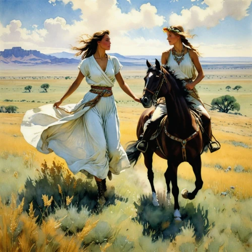 western riding,cowgirls,country-western dance,horse herder,buckskin,horseback,pilgrims,peruvian women,southwestern,namib,horse riders,young couple,john day,inner mongolia,young women,western,santa fe,reining,western pleasure,horsemanship,Illustration,Paper based,Paper Based 23