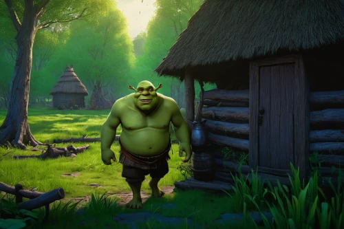 ogre,scandia gnome,3d render,orc,greek,3d rendered,mumiy troll,thatch,forest man,druid grove,gnome,goblin,dwarf sundheim,digital compositing,farmer in the woods,scandia gnomes,trolls,the ugly swamp,green skin,character animation,Conceptual Art,Daily,Daily 22