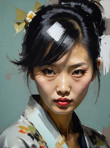 geisha girl,geisha,japanese woman,chinese art,oriental girl,japanese art,asian woman,janome chow,oriental,han thom,girl portrait,vietnamese woman,painted lady,painting technique,oriental painting,face portrait,world digital painting,digital painting,painting work,luo han guo,Conceptual Art,Oil color,Oil Color 01