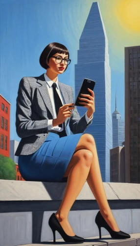 woman holding a smartphone,woman sitting,women in technology,woman thinking,linkedin icon,advertising figure,girl at the computer,bussiness woman,white-collar worker,sprint woman,woman eating apple,businesswoman,woman holding pie,mobile banking,business woman,mobile device,woman drinking coffee,ann margarett-hollywood,man with a computer,meticulous painting,Art,Artistic Painting,Artistic Painting 02