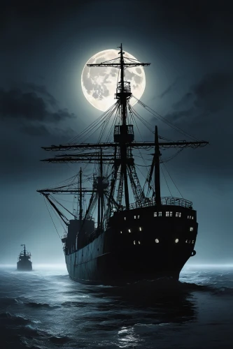 ghost ship,galleon ship,east indiaman,full-rigged ship,sea sailing ship,galleon,pirate ship,sailing ship,sail ship,steam frigate,tallship,three masted sailing ship,sailing ships,old ship,sea fantasy,black pearl,training ship,tall ship,pirate flag,lightship,Conceptual Art,Fantasy,Fantasy 32