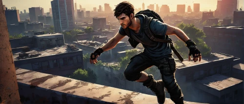 above the city,croft,sci fiction illustration,divergent,game illustration,highline,rooftops,game art,lara,parkour,widowmaker,roofer,cg artwork,on the roof,insurgent,rooftop,cyberpunk,catwoman,rappelling,concept art,Illustration,Black and White,Black and White 08