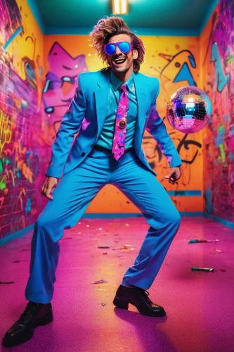 disco,the suit,artistic roller skating,electro,magenta,purple,80s,purple rizantém,wall,suit actor,pyro,roller skating,purple background,harlequin,entertainer,dj,wedding suit,garish,suit,color,Conceptual Art,Sci-Fi,Sci-Fi 27