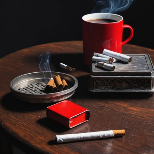 cigarettes on ashtray,smoking cessation,cigarette box,ashtray,smoking accessory,brown cigarettes,tobacco products,rolled cigarettes,ash tray,smoking man,nicotine,cigarette,still life photography,cigarettes,quitting time,marlboro,non-smoking,cigarette lighter,smoking ban,electronic cigarette,Illustration,Realistic Fantasy,Realistic Fantasy 07
