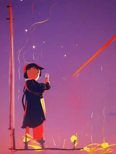 torch-bearer,scythe,little girl in wind,mulan,joan of arc,wishes,quarterstaff,fireworks art,fireworks rockets,javelin throw,wand,broomstick,fireflies,bows and arrows,bow and arrows,falling stars,magic wand,fire kite,wizard,sparkler,Conceptual Art,Fantasy,Fantasy 19