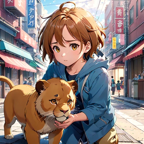 girl with dog,lion children,darjeeling,boy and dog,nikko,two lion,lion,dog and cat,street cat,female lion,she feeds the lion,puppy pet,companion dog,lion father,baby lion,little lion,lion cub,lion number,dog street,kyi-leo,Anime,Anime,Realistic