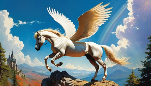 pegasus,unicorn art,pegaso iberia,unicorn,gryphon,unicorn background,dream horse,golden unicorn,a white horse,the spirit of the mountains,fantasy picture,white horse,mountain spirit,palomino,fantasy art,alpha horse,arabian horse,constellation unicorn,griffon bruxellois,painted horse,Illustration,Paper based,Paper Based 12