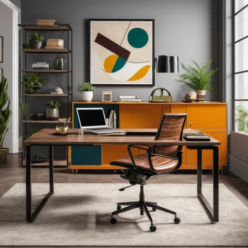 blur office background,modern office,secretary desk,mid century modern,office desk,working space,office chair,wooden desk,computer desk,furnished office,creative office,modern decor,desk,writing desk,teal and orange,danish furniture,computer workstation,milbert s tortoiseshell,offices,mid century,Art,Classical Oil Painting,Classical Oil Painting 05