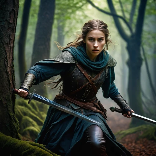 female warrior,swordswoman,joan of arc,swath,digital compositing,warrior woman,huntress,heroic fantasy,strong woman,strong women,bow and arrows,aa,longbow,full hd wallpaper,the enchantress,celtic queen,king arthur,fantasy picture,nordic,fantasy woman,Art,Classical Oil Painting,Classical Oil Painting 09