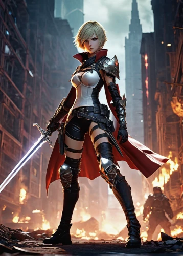 red saber,nero,saber,swordswoman,tiber riven,templar,assassin,massively multiplayer online role-playing game,female warrior,joan of arc,katana,crusader,heavy object,nova,sheik,cg artwork,fantasia,figure of justice,nero claudius,game art,Conceptual Art,Fantasy,Fantasy 29