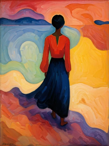 woman walking,woman silhouette,girl on the dune,girl in a long dress,woman thinking,praying woman,woman playing,woman with ice-cream,khokhloma painting,woman hanging clothes,young woman,african woman,women silhouettes,girl with cloth,girl on the river,girl walking away,girl in a long,african american woman,oil on canvas,atala