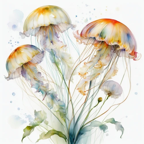 watercolor flowers,watercolor seashells,jellyfish collage,sea jellies,jellyfishes,watercolour flowers,watercolor floral background,sea carnations,watercolor flower,jellyfish,cnidaria,flower illustrative,jellies,watercolour flower,bulbous flowers,anemones,flowers png,watercolor leaves,snowdrop anemones,flower illustration,Illustration,Paper based,Paper Based 11
