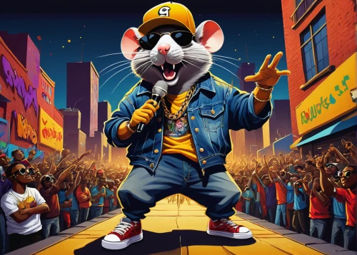 year of the rat,rat na,musical rodent,hip hop music,hip-hop,hip hop,color rat,rodents,rapper,rat,rataplan,rodentia icons,rodent,rap,hiphop,album cover,bush rat,game illustration,gangstar,novelist,Art,Artistic Painting,Artistic Painting 21