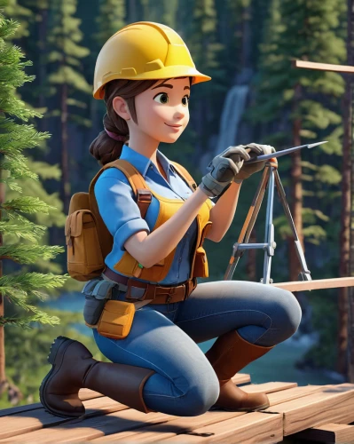 arborist,lumberjack,forest workers,female worker,ironworker,roofer,builder,tradesman,construction worker,lumberjack pattern,carpenter,blue-collar worker,woodworker,logging,engineer,a carpenter,construction industry,railroad engineer,logging truck,roofers,Unique,3D,3D Character